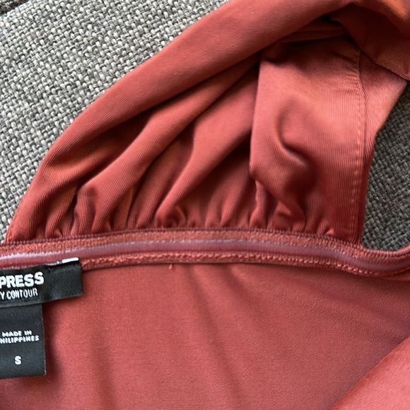 Express Body Contour Bodysuit in Rich Rust - Picture 8 of 8